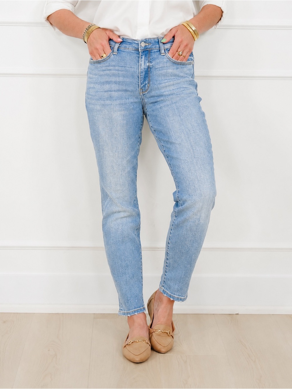 Judy Blue Light Blue Cropped Straight Leg Jeans
